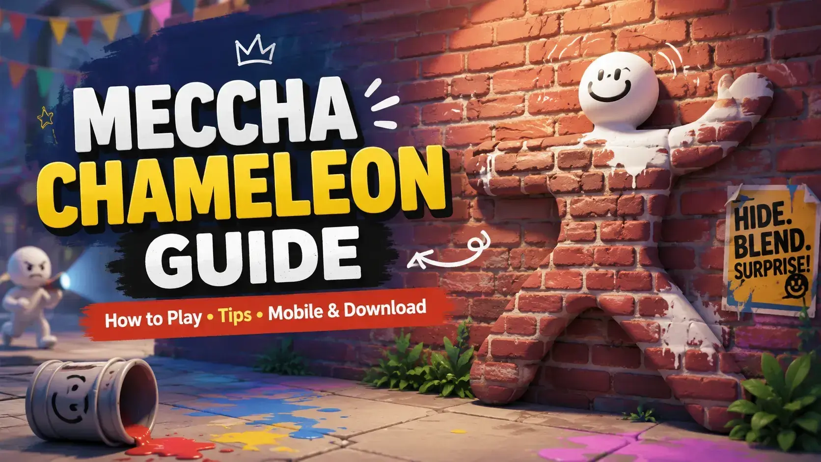 Meccha Chameleon guides hub — controls, paint, maps, and platform tips